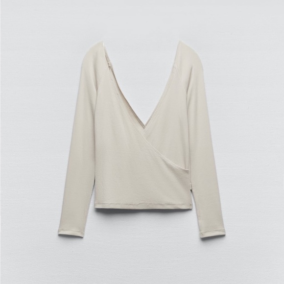 Zara Ribbed Surplice Top - NWT - Picture 5 of 7